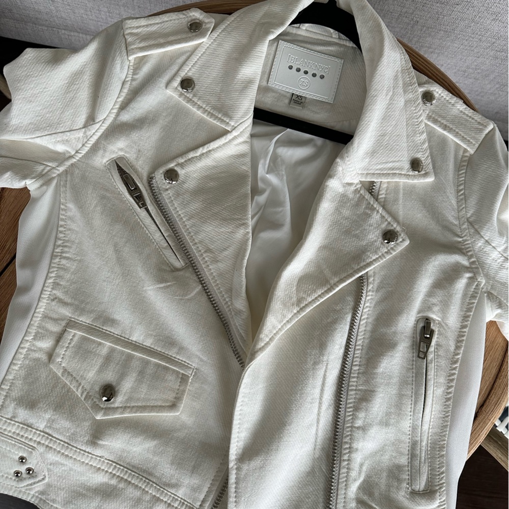 BLANK NYC Crepe Moto Jacket